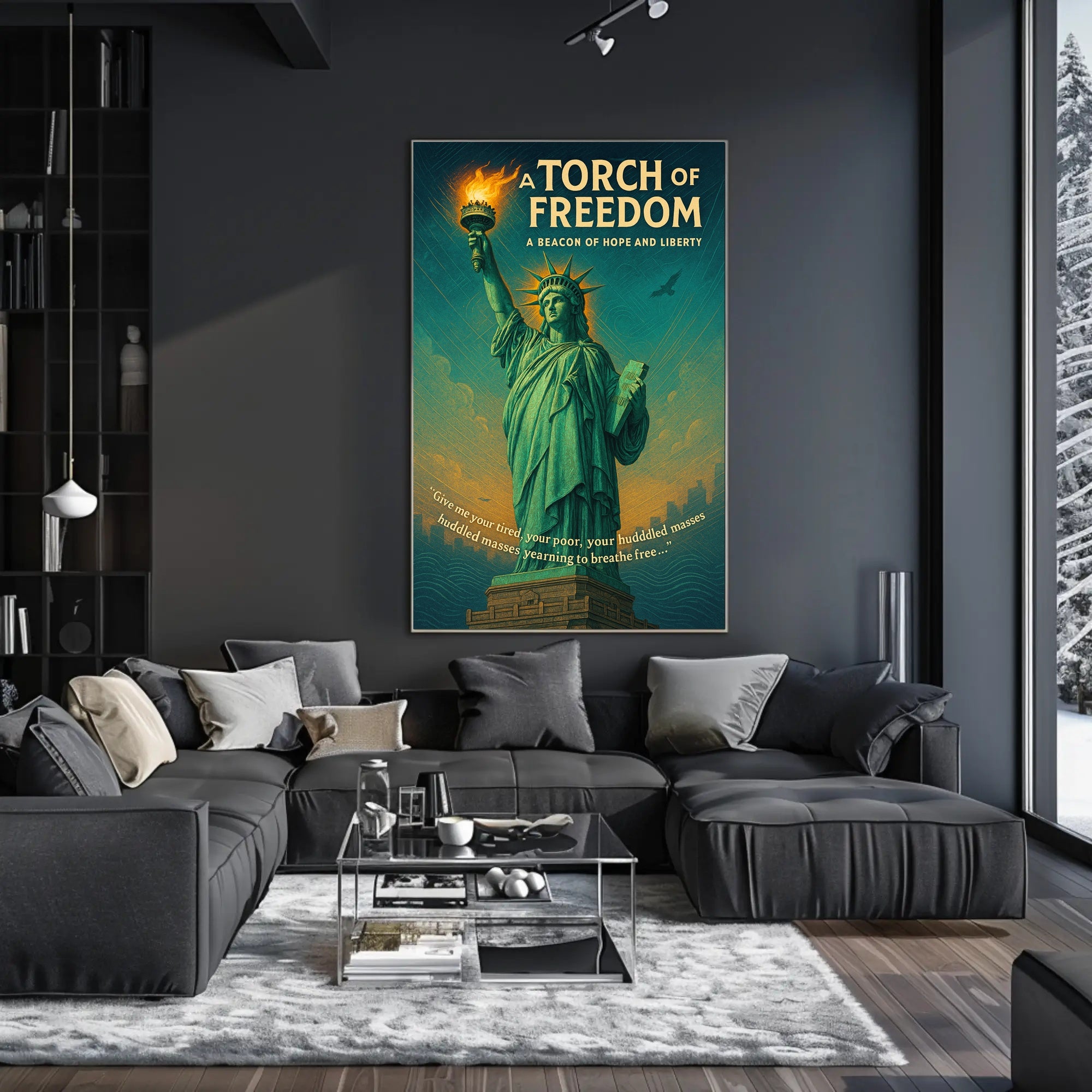Statue of Liberty Vintage Art, Motivational or Quote Poster