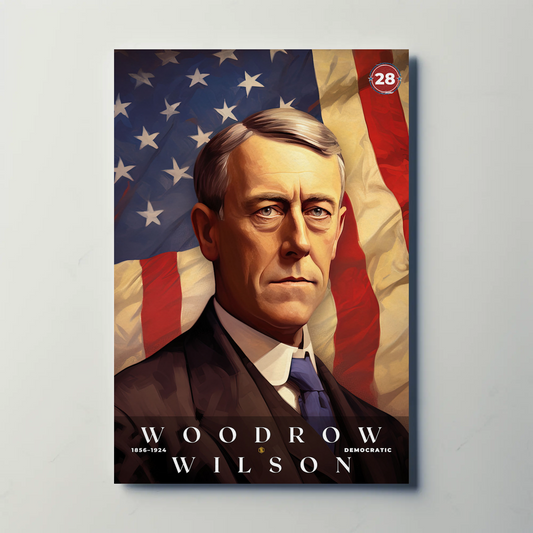 Woodrow Wilson 28th President Of The United States Portrait