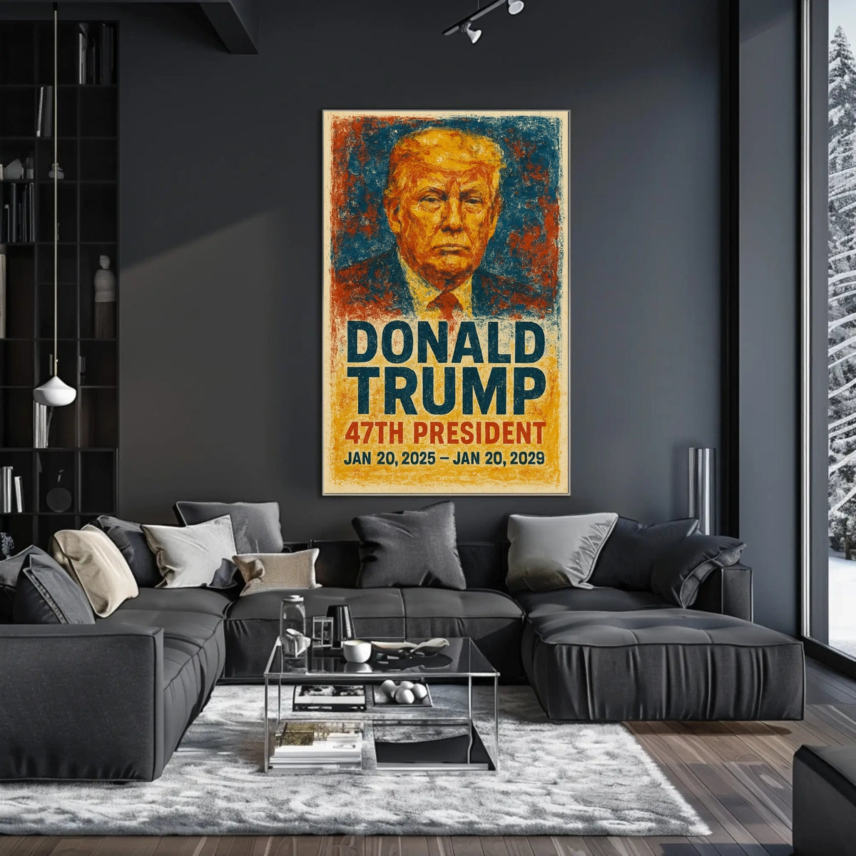 Trump as 47th President: Patriotic Political Poster