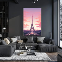 Eiffel Tower Romantic Colors Dreamy Travel Poster
