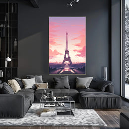 Eiffel Tower Romantic Colors Dreamy Travel Poster