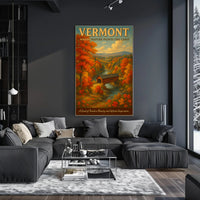 Vermont Scenic Poster Wall Art Nature Landscape Print