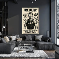 Jim Thorpe Iconic Sports Legend Poster