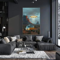 Encounter in the Desert Art Print Poster for Home Decor PosterGoat