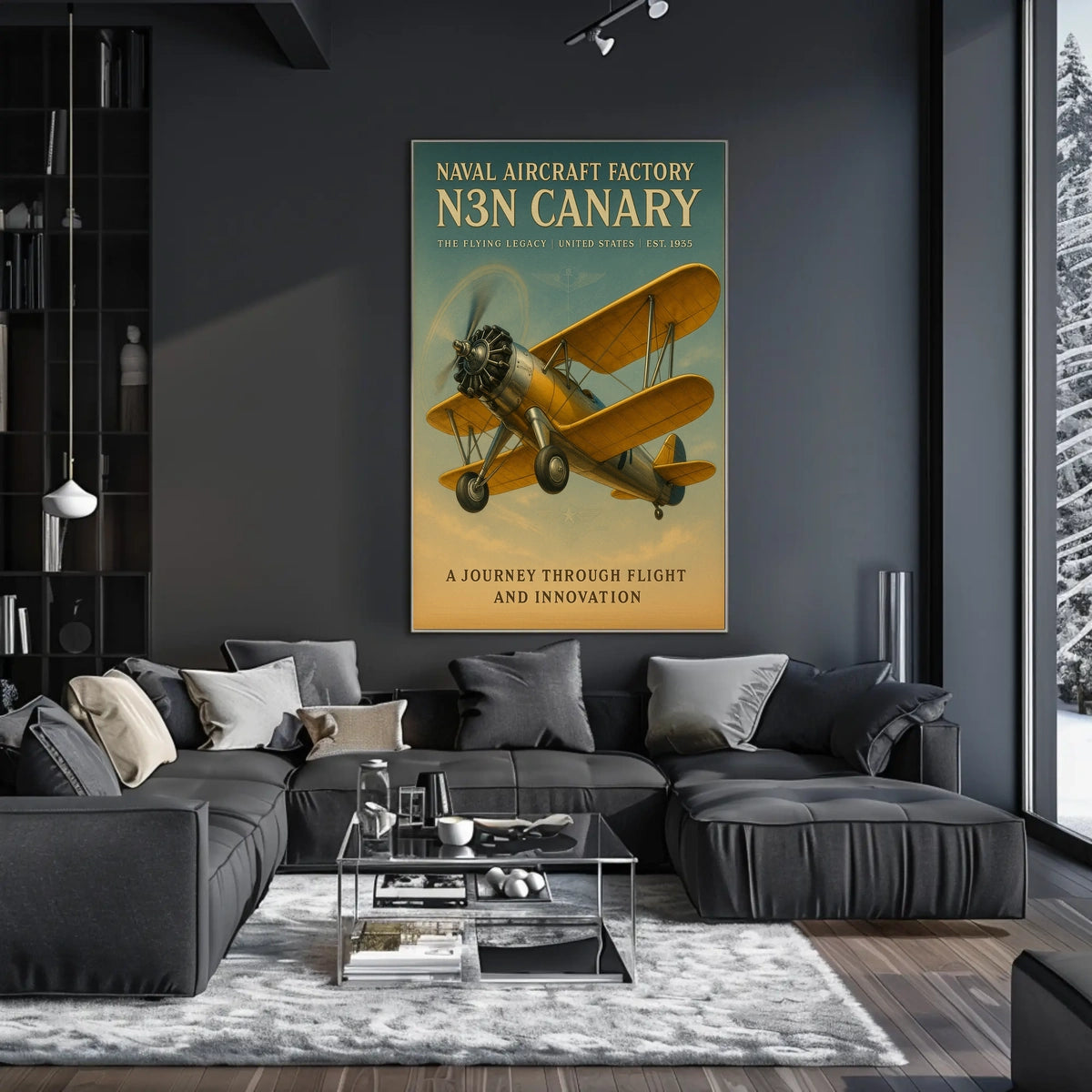 Naval Aircraft Factory N3N Canary Poster