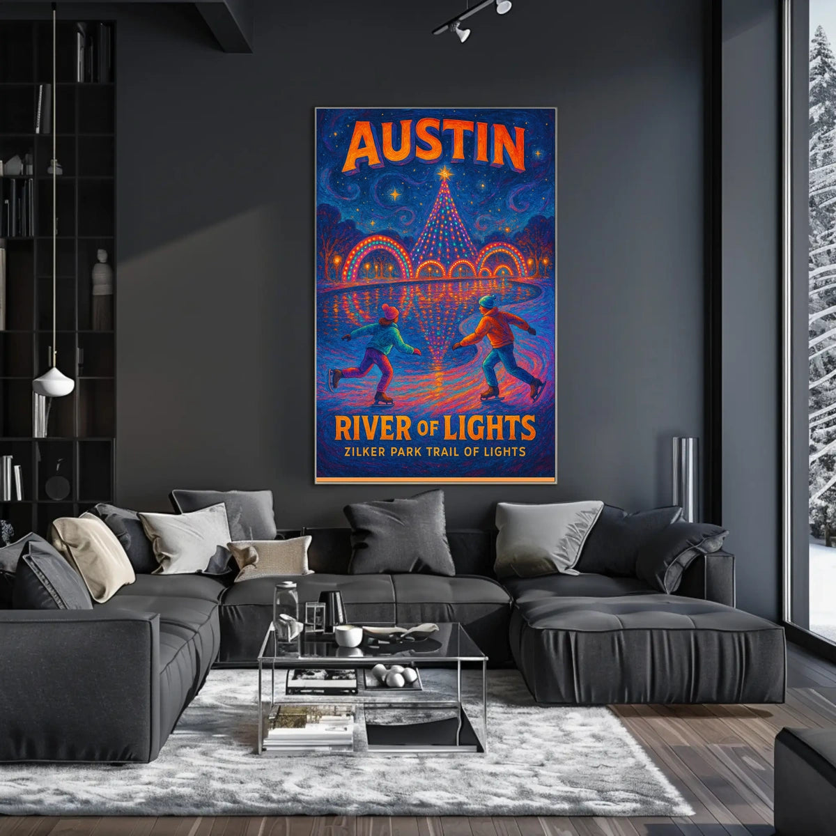 Austin River Of Lights Poster