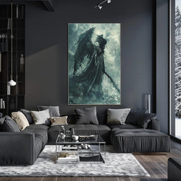 Dark Angel in Armor: Fantasy or Mythology Poster PosterGoat