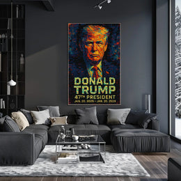 The Dynamic Persona of Donald Trump A Mosaic Fusion Poster
