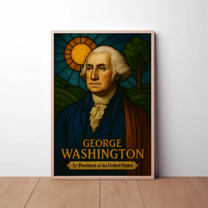 George Washington First President Portrait Travel Poster
