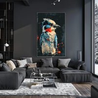 Vibrant Abstract Bird Art Poster for Modern Spaces