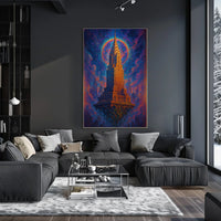 Surreal Skyscraper Dreamscape Poster