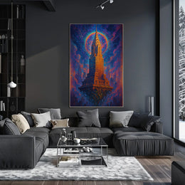 Surreal Skyscraper Dreamscape Poster
