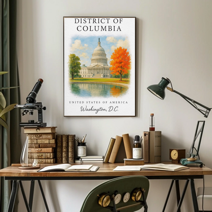 District of Columbia, Washington, D.C. Signature Series Vintage Travel Poster