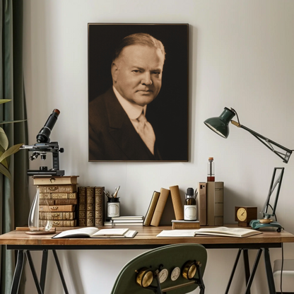 Herbert Hoover 31st President Sepia Photo