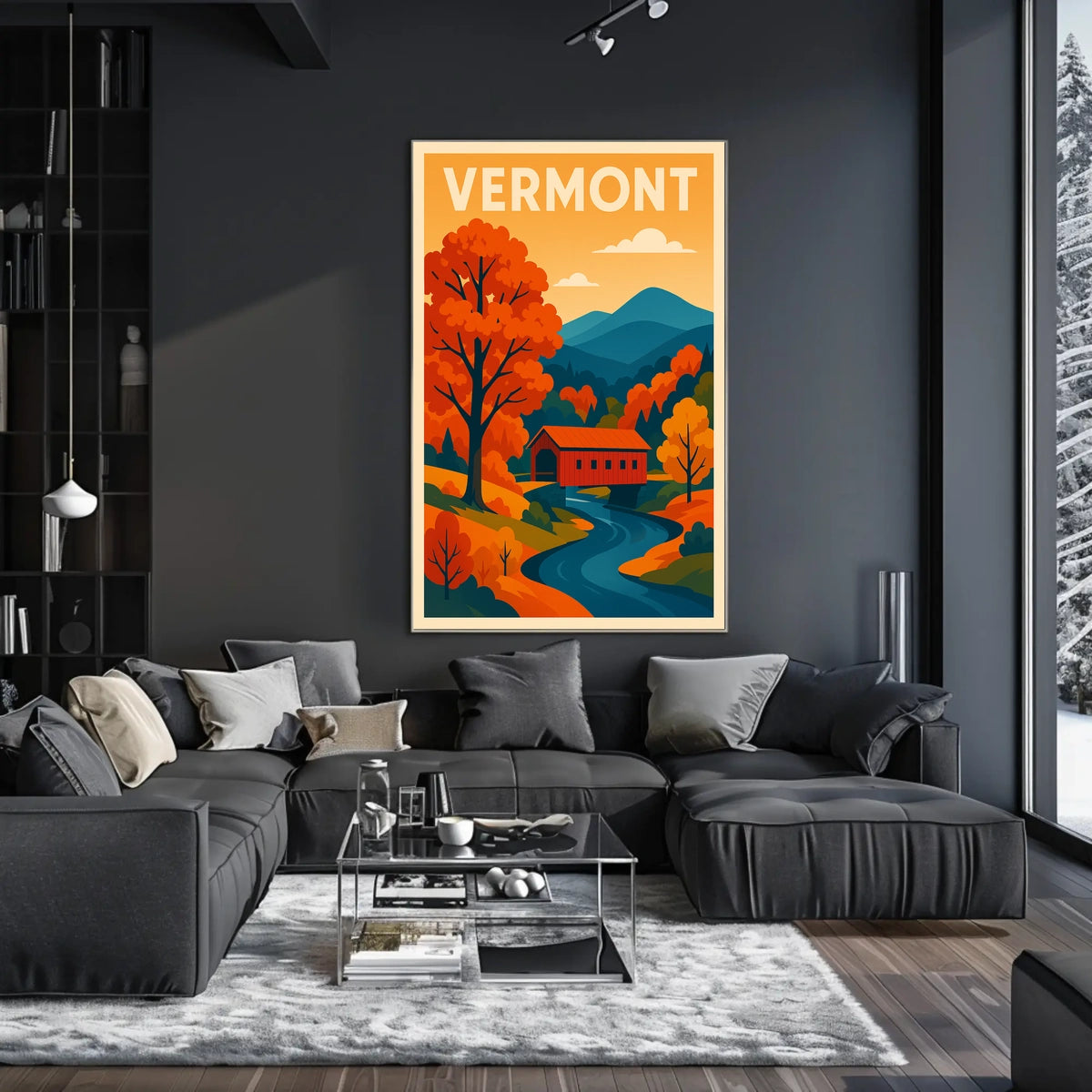Autumn Vermont Rustic Wanderlust Poster