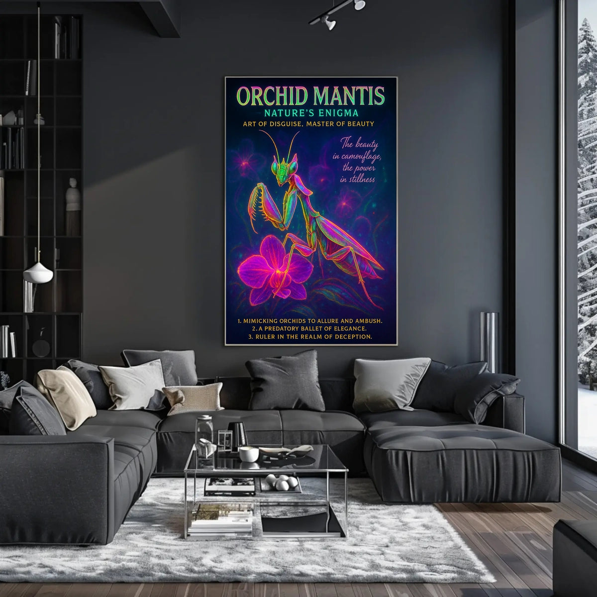 Orchid Mantis Natures Enigma Poster