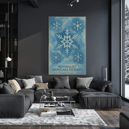 Minimalist Snowflake Patterns Poster