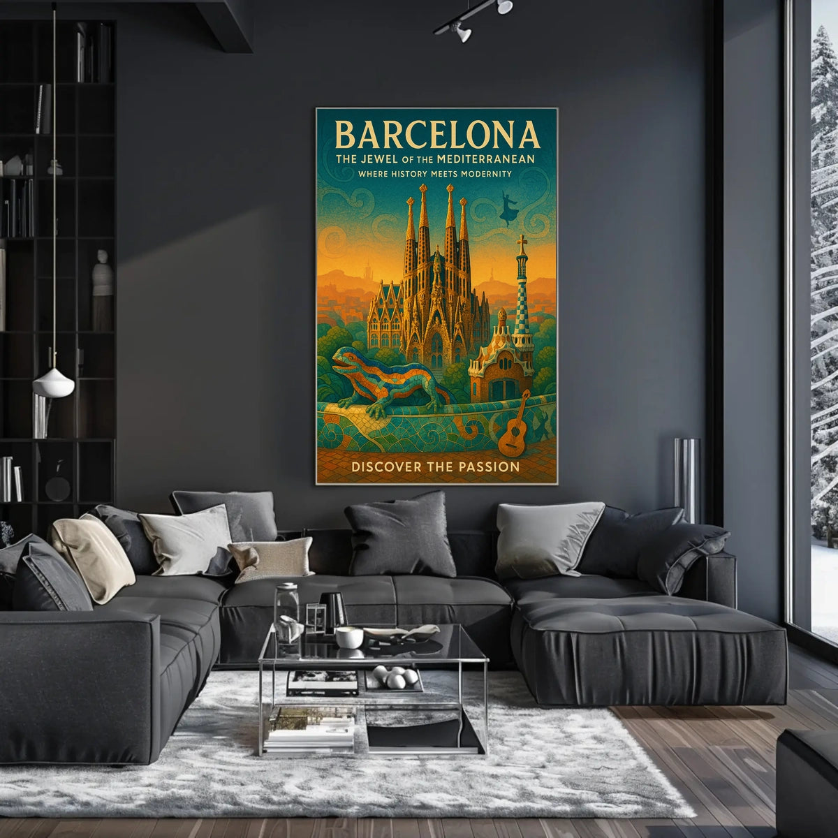 Barcelona The Jewel of the Mediterranean Poster