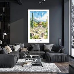 Athens Ancient Ruins Poster PosterGoat