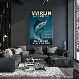 Marlin Adventure Sports Poster PosterGoat