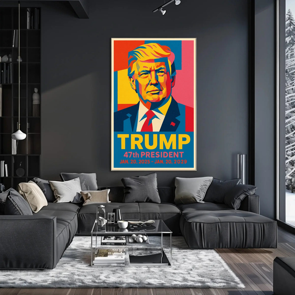 Donald Trump A Modern Icon in Primary Colors Poster