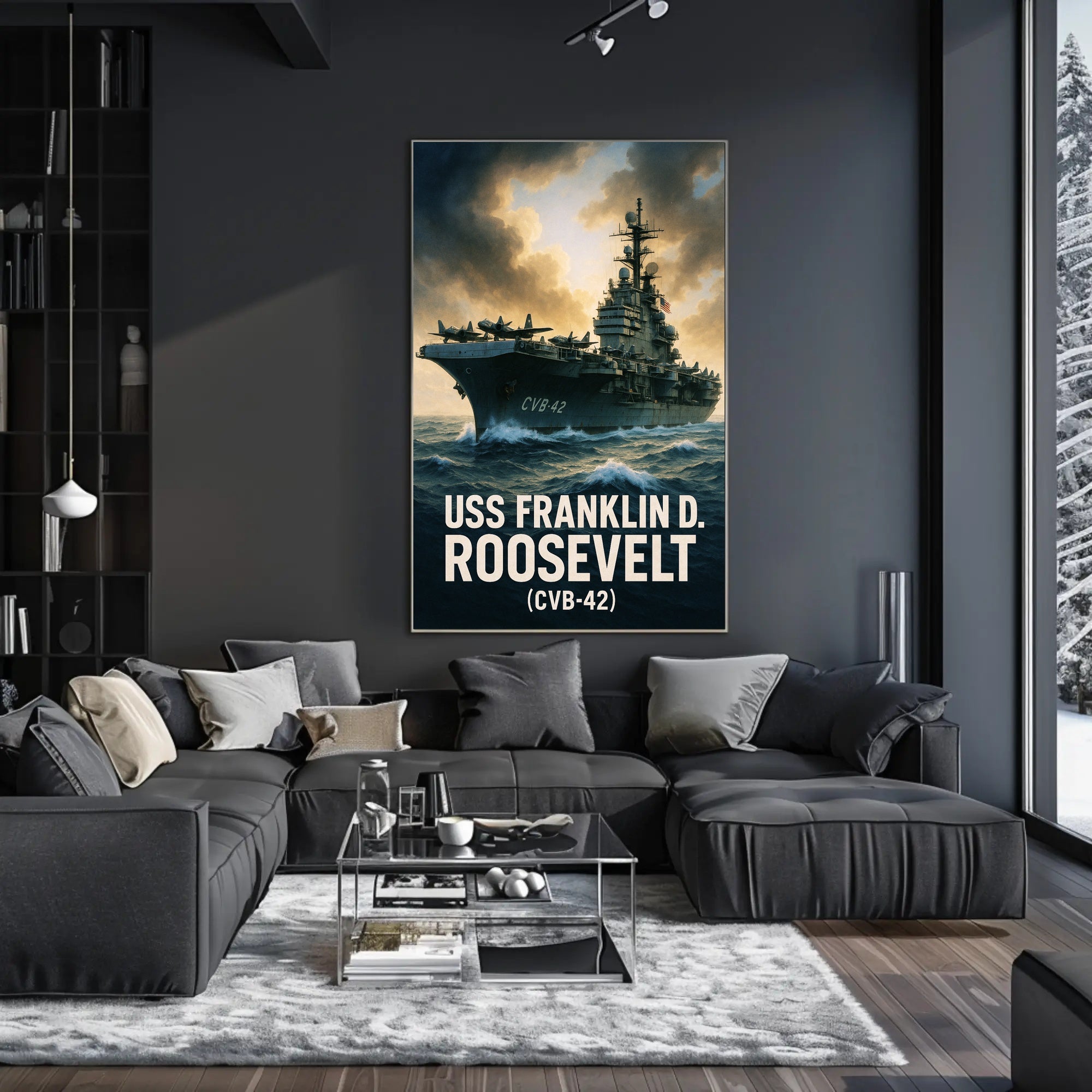USS Franklin D. Roosevelt (CVB-42) Poster PosterGoat