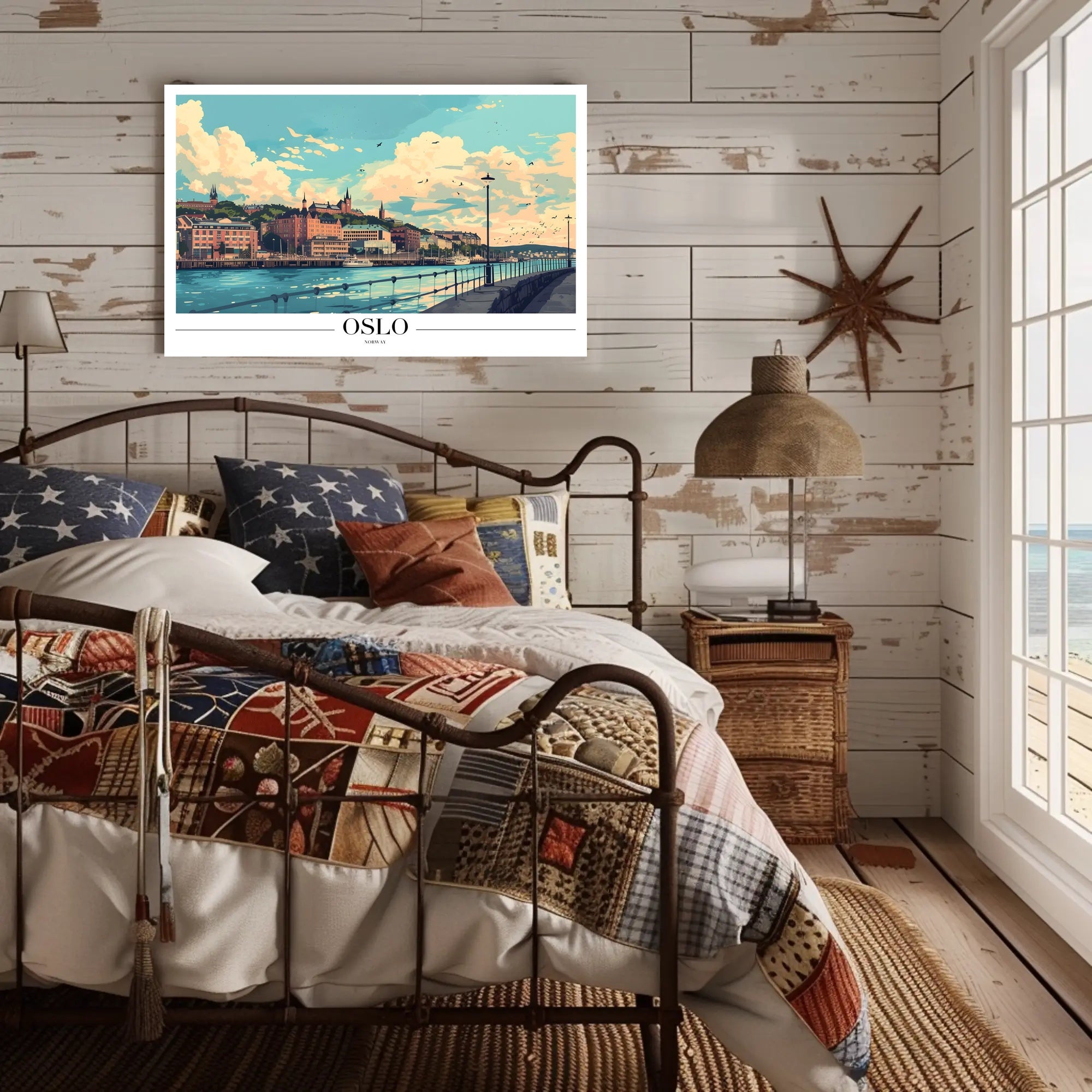 Oslo Waterfront Illustration Urban or Cityscape Poster
