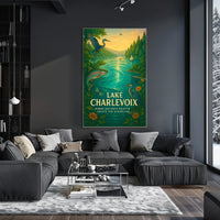 Lake Charlevoix Sunset Serenity Travel Poster
