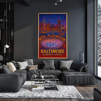Baltimore Harbor Of Lights Poster