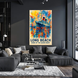 Long Beach Home Of The Queen Mary Poster