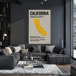 California Golden State Vintage Poster Print PosterGoat
