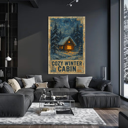 Cozy Winter Cabin Poster
