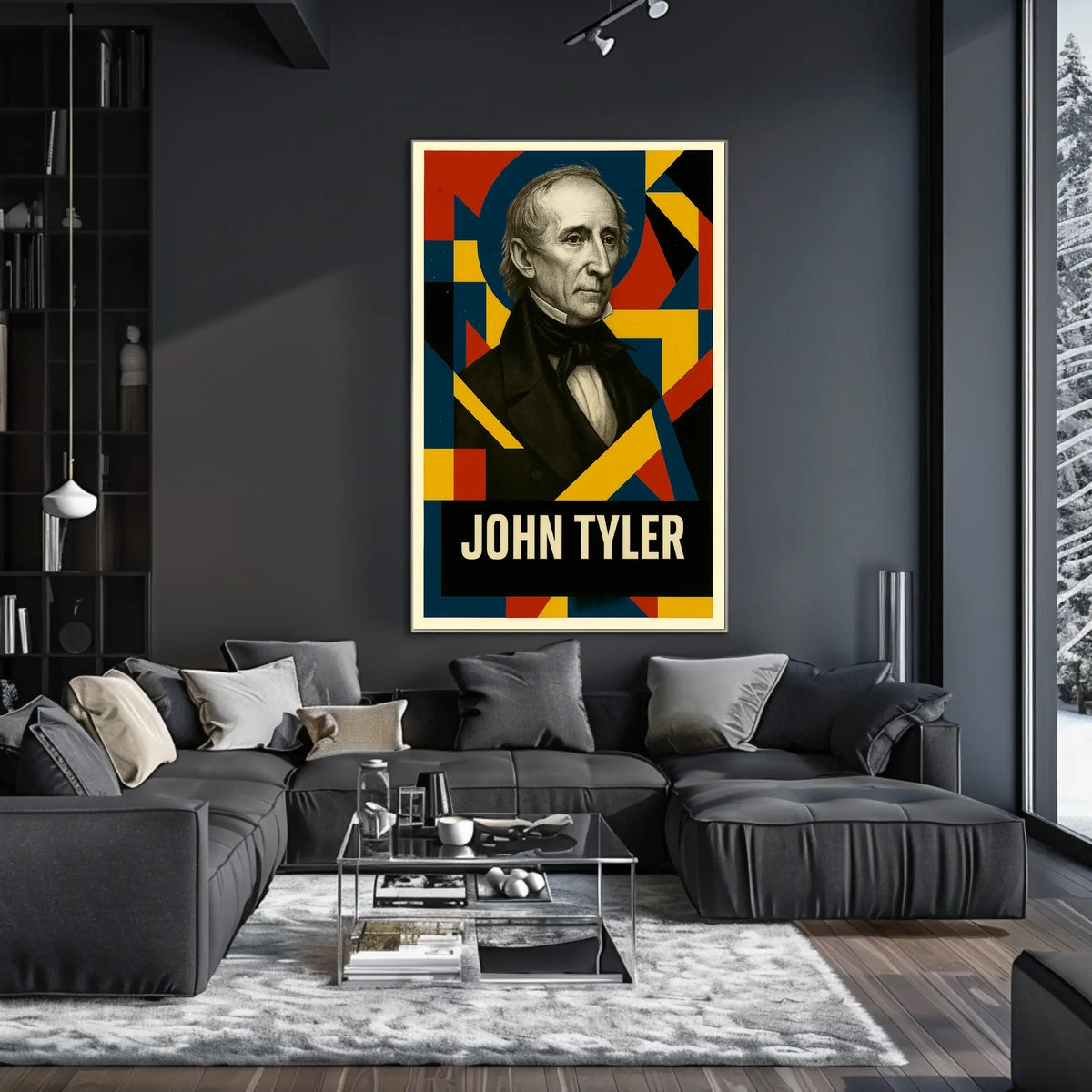 John Tyler 10th President of the United States Abstract Pop Poster