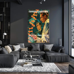 DNA Double Helix Discovery Commemorative Educational Poster
