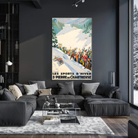 Winter Sports at St. Pierre de Chartreuse Poster PosterGoat