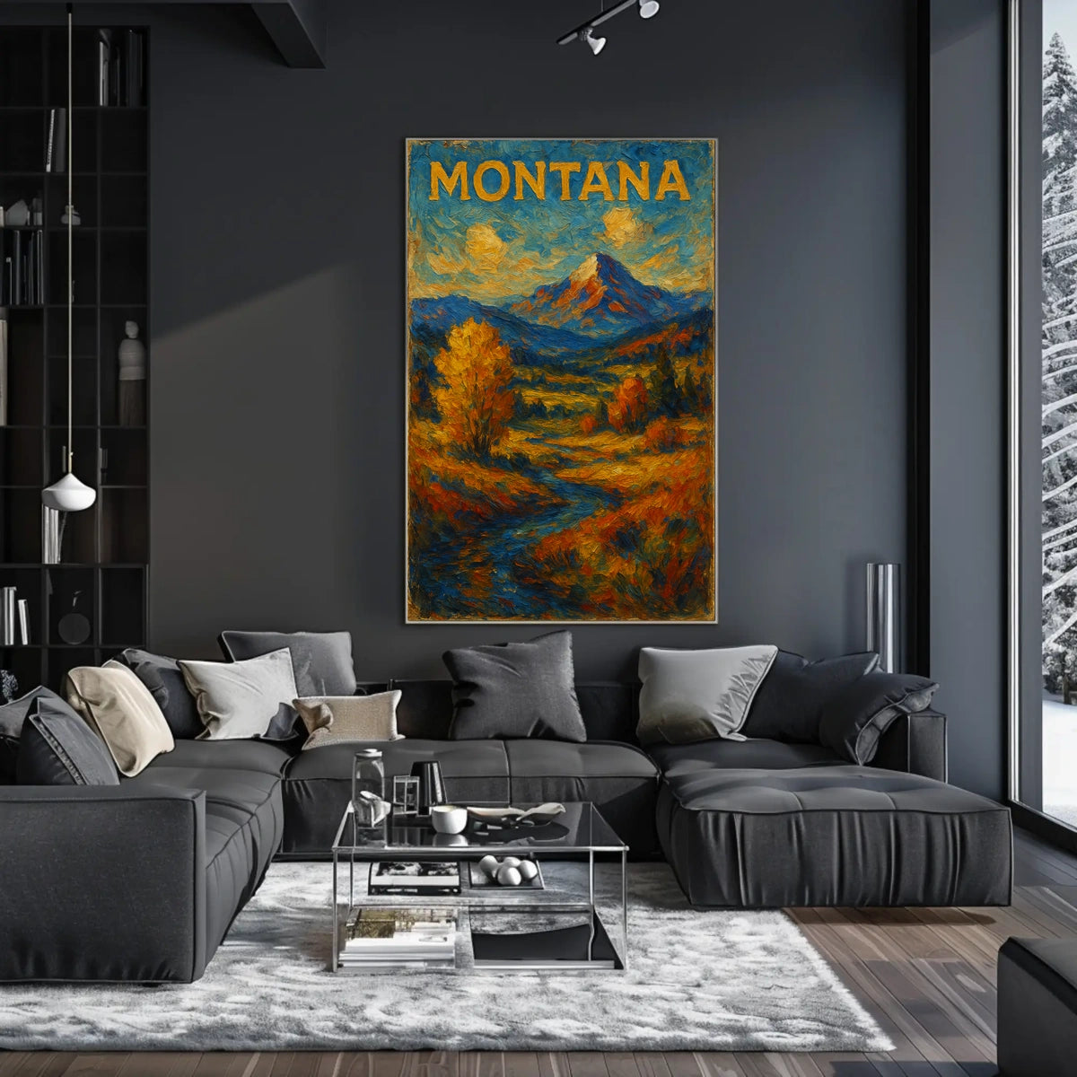 Montana Landscape Art Poster