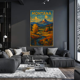 Montana Landscape Art Poster