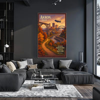 Akron, Ohio Where Industry Meets Nature Poster