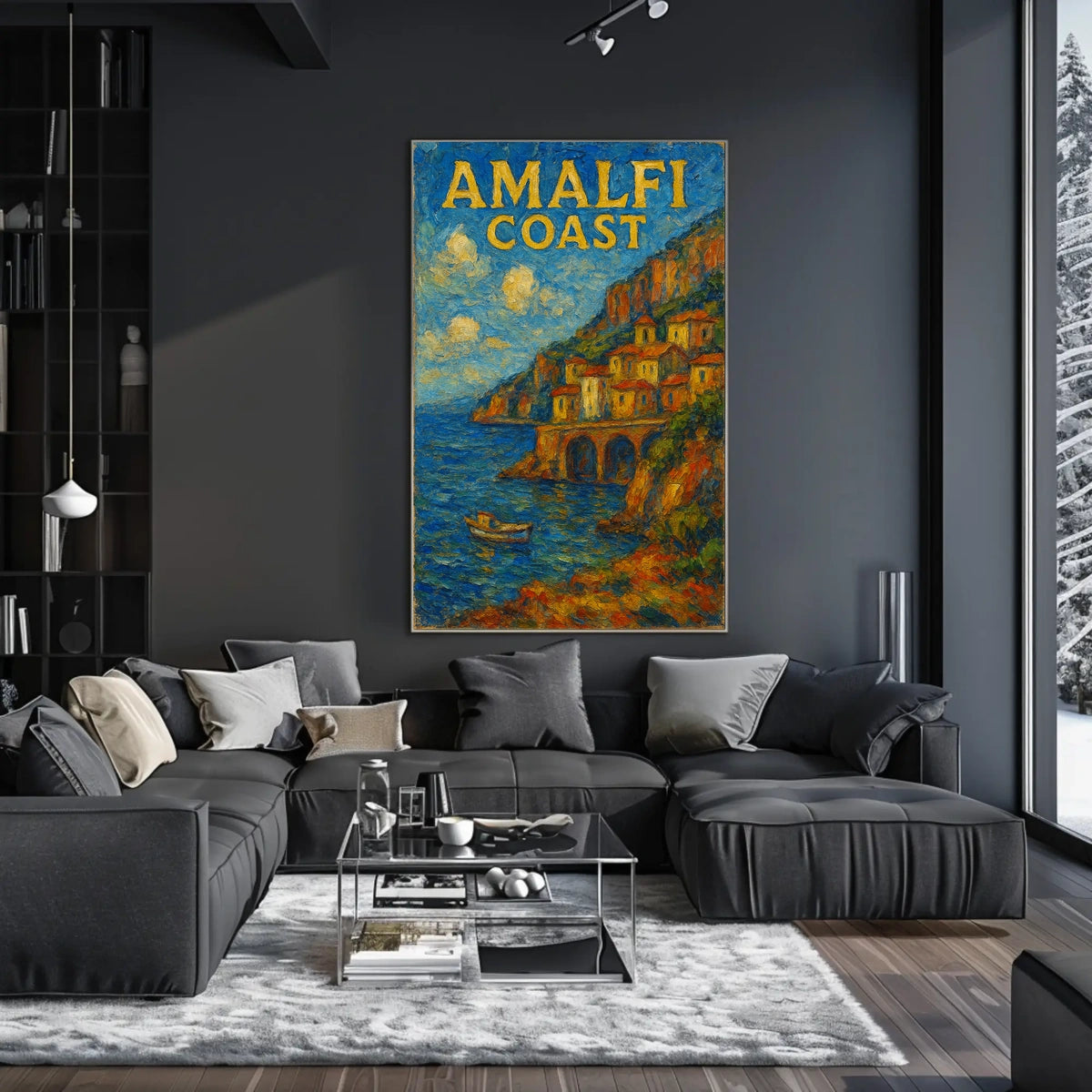 Amalfi Coast Poster Wall Art 18x24 Travel Gift Print