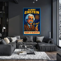 Einstein Relativity Vintage Science Wanderlust Poster
