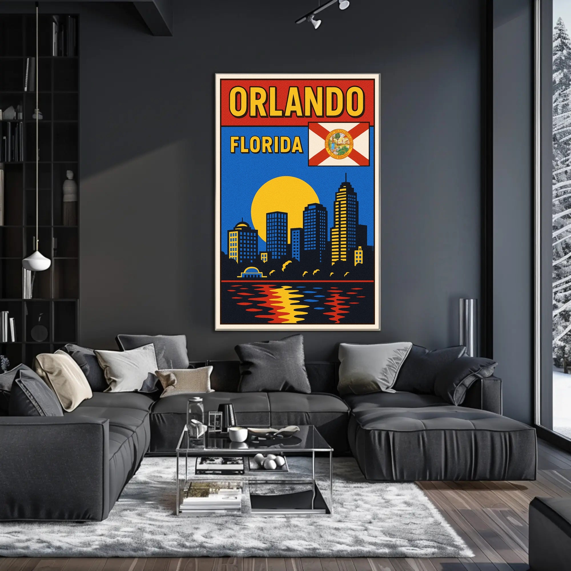 Orlando, Florida Skyline Poster PosterGoat