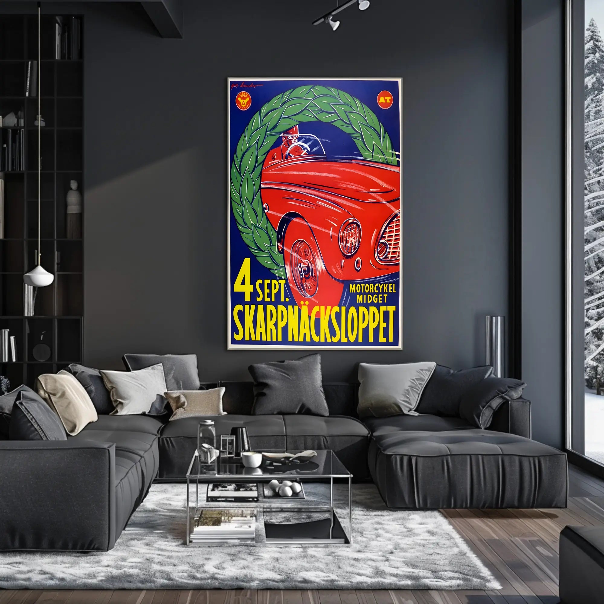 Skarpnäcksloppet Motorcykel and Midget Race Poster