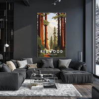 Redwood National Park Poster Scenic Wall Art Print