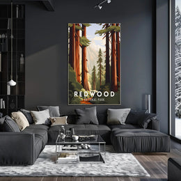 Redwood National Park Poster Scenic Wall Art Print