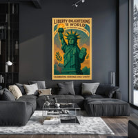 Statue of Liberty Vintage Patriotic Poster Art