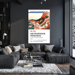 Katsushika Hokusai A Group of Mountaineers Poster