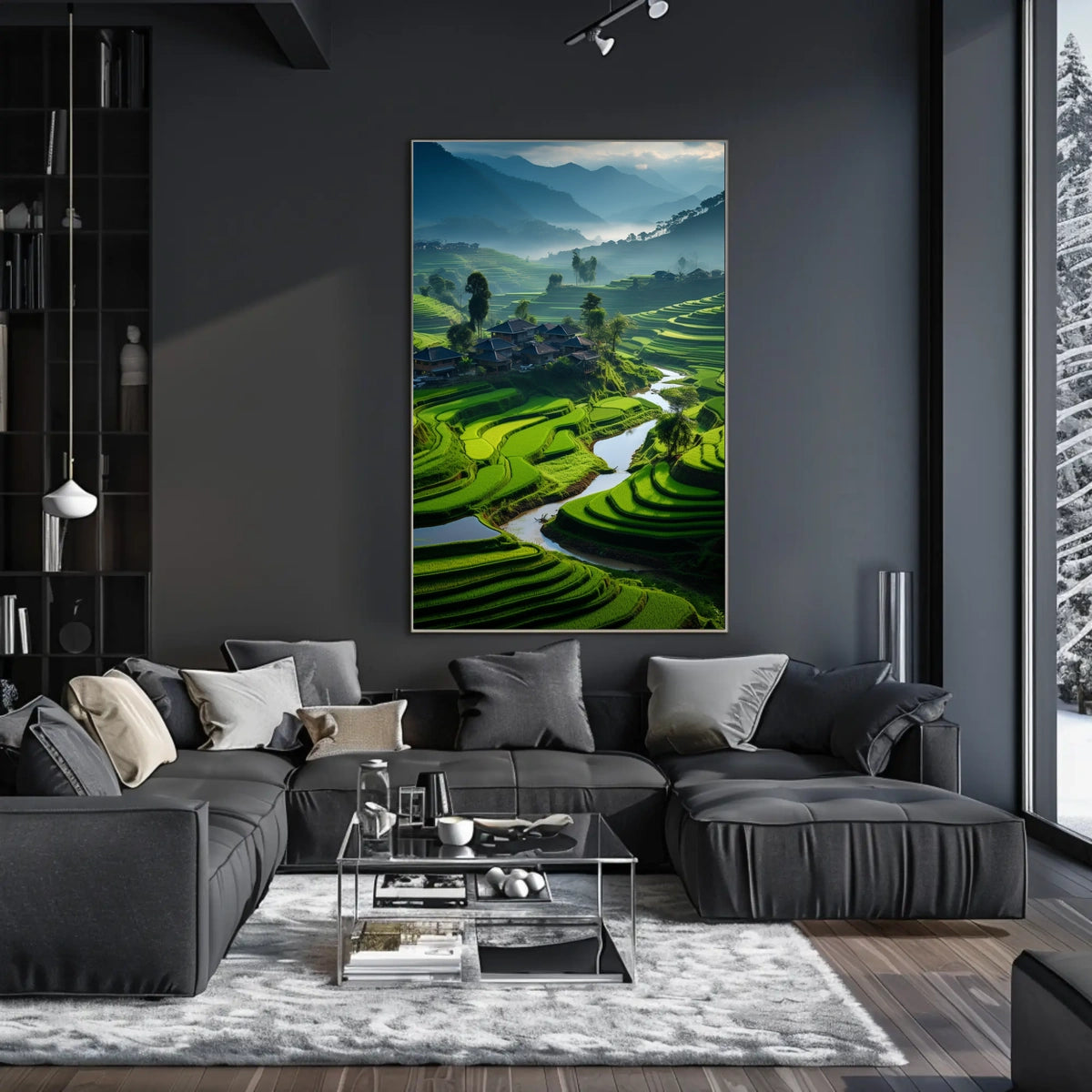 Serene Terraced Landscapes Poster