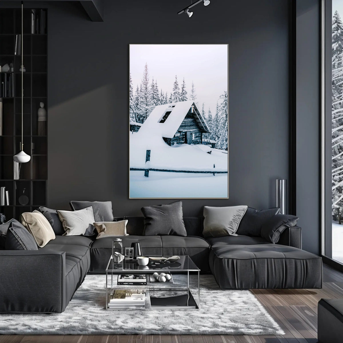 Winter Cabin In The Woods Poster
