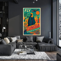 Explore Tunisia in Style Vibrant Aviation Travel Poster PosterGoat
