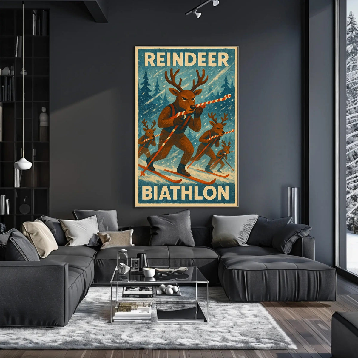 Reindeer Biathlon Poster
